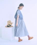 ハンドスモッキングコットンポプリン　2wayベスト